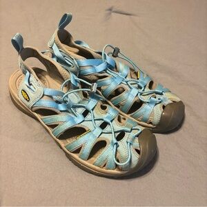 Keen Women's Sky Blue Outdoor waterproof Sandals size 10 GUC